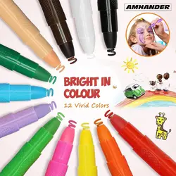 کیت 12 رنگ طراحی صورت Face Paint Kits