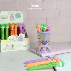 خودکار 6 رنگ KUKI  طرح سبزیجات کد KK-7122