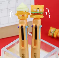 خودکار 6 رنگ KUKI  طرح فست فود کد KK-7138