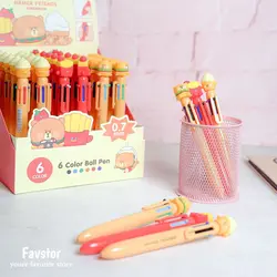 خودکار 6 رنگ KUKI  طرح فست فود کد KK-7138