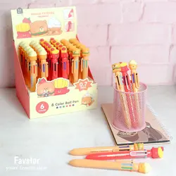 خودکار 6 رنگ KUKI  طرح فست فود کد KK-7138