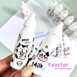 ست 6 عددی هایلایتر شیشه شیر طرح گاو کد MD-199-2