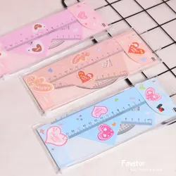 ست 4 تکه خط‌کش، گونیا، نقاله Magic Forest طرح قلب کد PC-20203