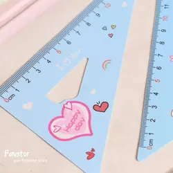 ست 4 تکه خط‌کش، گونیا، نقاله Magic Forest طرح قلب کد PC-20203