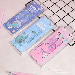 ست 4 تکه خط‌کش، گونیا، نقاله Magic Forest طرح دایناسور کد PC-20205