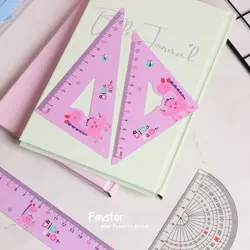 ست 4 تکه خط‌کش، گونیا، نقاله Magic Forest طرح دایناسور کد PC-20205