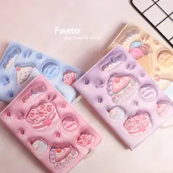 دفتر جلد ‌پفکی Weibo طرح کیک و بستنی کد WB-95561-10