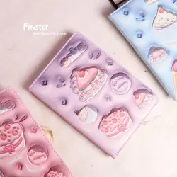 دفتر جلد ‌پفکی Weibo طرح کیک و بستنی کد WB-95561-10