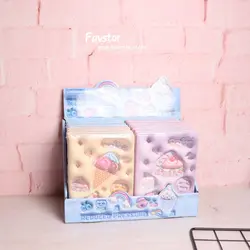 دفتر جلد ‌پفکی Weibo طرح کیک و بستنی کد WB-95561-10