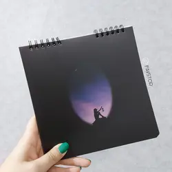 دفتر برگه مشکی طرح ماه