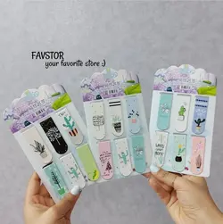 ست 6 عددی بوکمارک مگنتی طرح کاکتوس