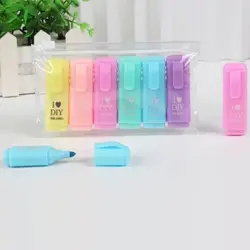 ست 6 عددی مینی هایلایتر طرح love