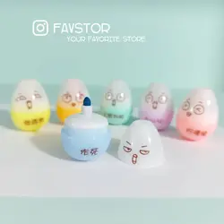 ست 6 عددی مینی هایلایتر تخم مرغی طرح ایموجی