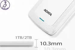 هارد اکسترنال ADATA HV300 ظرفیت 4 ترابایت سفید