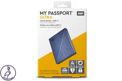 هارد اکسترنال Western Digital My Passport Ultra ظرفیت 4 ترابایت آبی