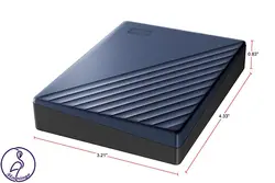 هارد اکسترنال Western Digital My Passport Ultra ظرفیت 4 ترابایت آبی