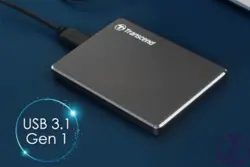 هارد اکسترنال Transcend StoreJet 25C3N ظرفیت 2 ترابایت خاکستری