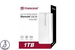 هارد اکسترنال Transcend StoreJet 25C3S ظرفیت 1 ترابایت نقره ای