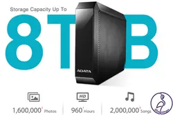 هارد اکسترنال آداپتوری ADATA HM800 ظرفیت 8 ترابایت