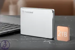 هارد اکسترنال Transcend StoreJet 25C3S ظرفیت 2 ترابایت نقره ای