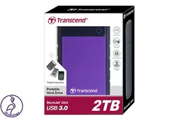 هارد اکسترنال Transcend StoreJet 25H3 ظرفیت 2 ترابایت بنفش