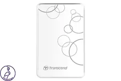 هارد اکسترنال Transcend StoreJet 25A3 ظرفیت ۲ ترابایت سفید