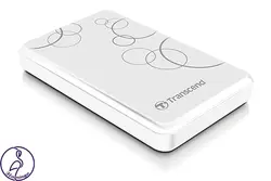 هارد اکسترنال Transcend StoreJet 25A3 ظرفیت ۲ ترابایت سفید