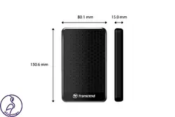 هارد اکسترنال Transcend StoreJet 25A3 ظرفیت 1 ترابایت مشکی