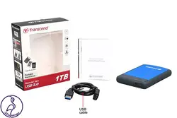 هارد اکسترنال Transcend StoreJet 25H3 ظرفیت 1 ترابایت آبی