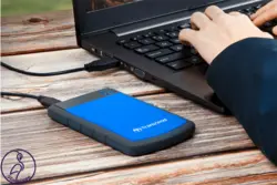 هارد اکسترنال Transcend StoreJet 25H3 ظرفیت 1 ترابایت آبی