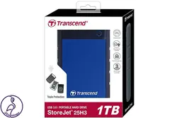 هارد اکسترنال Transcend StoreJet 25H3 ظرفیت 1 ترابایت آبی