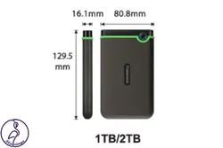هارد اکسترنال Transcend StoreJet 25M3 ظرفیت 1 ترابایت خاکستری