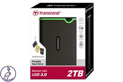 هارد اکسترنال Transcend StoreJet 25M3 ظرفیت 2 ترابایت خاکستری