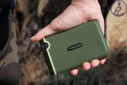 هارد اکسترنال Transcend StoreJet 25M3 ظرفیت 2 ترابایت سبز