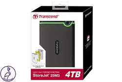 هارد اکسترنال Transcend StoreJet 25M3 ظرفیت 4 ترابایت خاکستری
