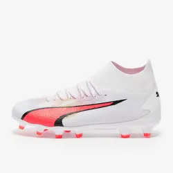 کفش فوتبال پوما FG/AG ULTRA PRO خردسال/نونهال(سفید.قرمز ارکید) – سفارشی از اروپا