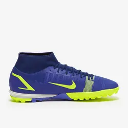 کفش فوتسال چمنی نایک مرکوریال سوپرفلای 8  آکادمی TF (آبی.فسفری) - سفارشی از اروپا