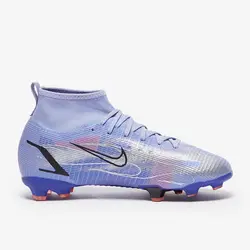 کفش فوتبال نایک مرکوریال سوپرفلای 8 پرو امباپه  FG خردسال/نونهال(بنفش روشن.قرمز) - سفارشی از اروپا