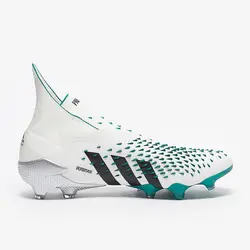 کفش فوتبال آدیداس پردیتور +FG FREAK  (سفید کریستالی.سبز) – سفارشی از اروپا