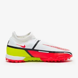 کفش فوتسال چمنی نایک فانتوم جی تی2 ساقدار آکادمی TF(سفید.زرد.قرمز) - سفارشی از اروپا