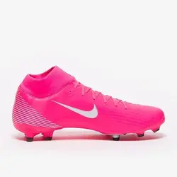 کفش فوتبال نایک مرکوریال سوپرفلای7 آکادمی امباپه FG/MG (صورتی.سفید) - سفارشی از اروپا