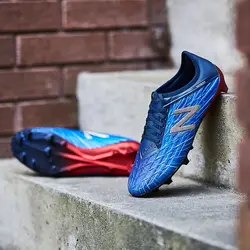 کفش فوتبال نیوبالانس فیورن چرمی FG V5 Pro (آبی.سورمه ای) - سفارشی از اروپا