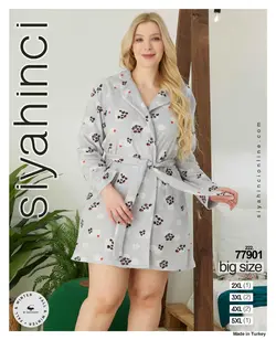تن پوش حوله ای زنانه  سایز بزرگ ترک 77901