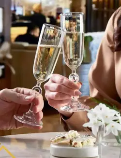 لیوان گیلاس خوری پایه بلند ترک پاشاباغچه 2 عددی مدل آمور pasabahce amore