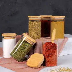 ظروف پیرکس ادویه درب بامبو برند پاچی Paci ترکیه