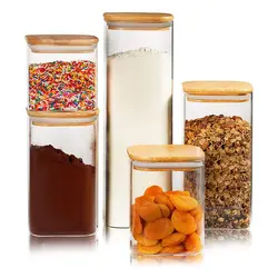 ظروف پیرکس ادویه درب بامبو برند پاچی Paci ترکیه