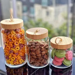 بانکه ادویه و حبوبات درب چوبی مدل وودیWoody برند پاشاباغچه pasabahce