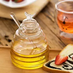 ظرف عسل خوری پیرکس قاشق دار