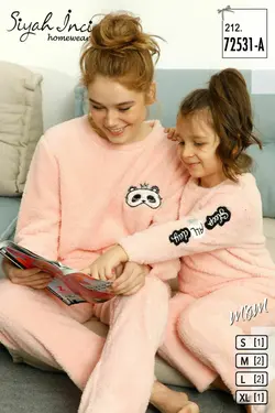 ست بلوز و شلوار راحتی حوله ای مادر و دختر ترک 72531