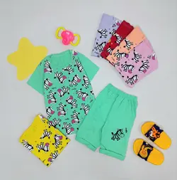 تیشرت شلوارک طرح گوره خر(عمده) 15422